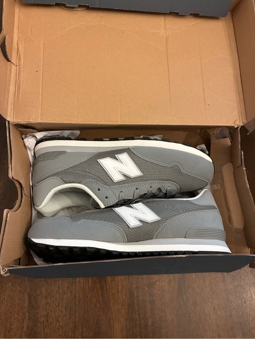 New Balance 515 Grey Sneakers Kids 5.5 Wide Shoes New NIB